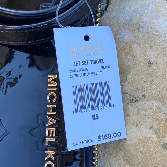 NWT Michael Kors Metallic signature wristlet - Picture 5 of 8